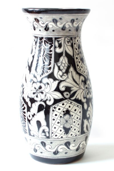 Black and white vases