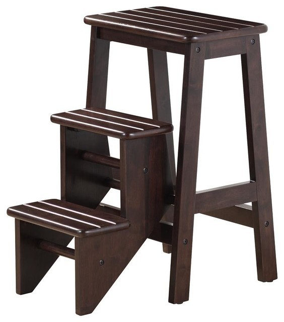 Boraam 24 step stool in cappuccino modern ladders and