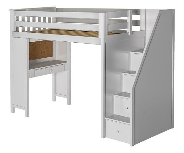 Bunk beds with stairs and desk 2