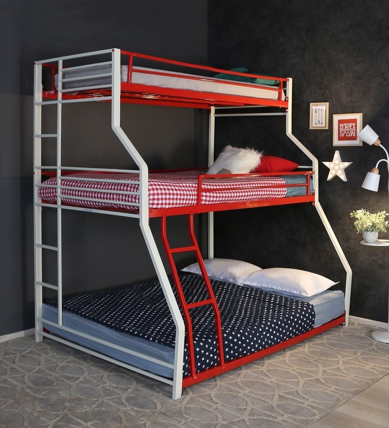 Buy abigail triple metal bunk bed by steelfurn online