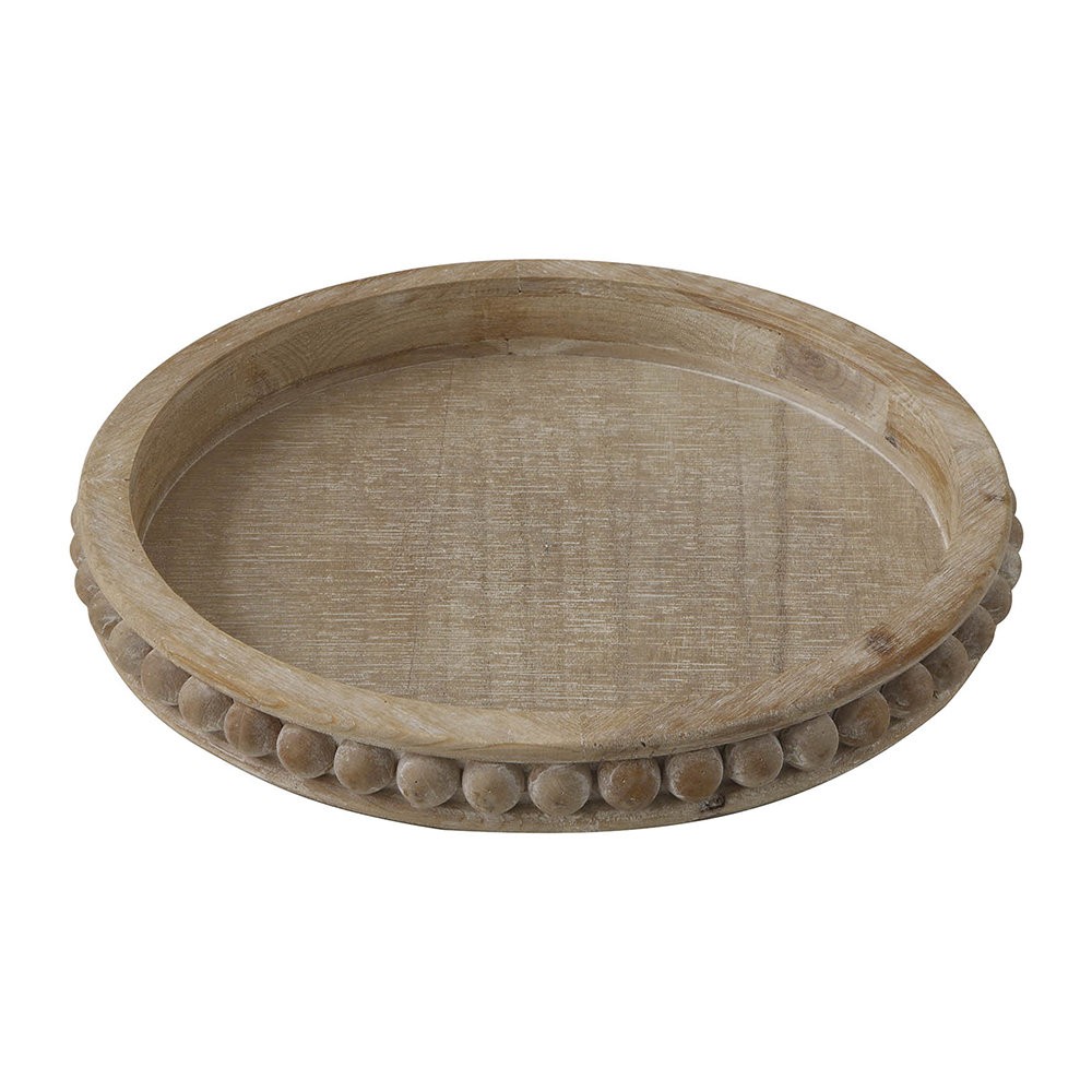 Buy bloomingville terrain round wooden tray natural amara