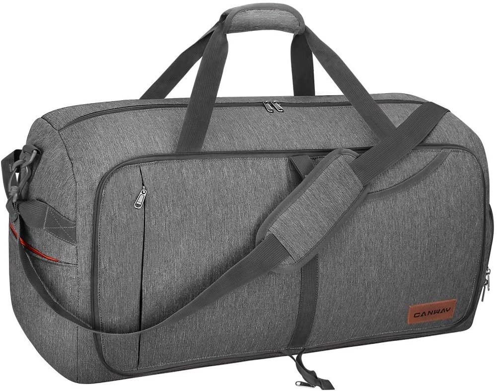Canway 65l travel duffel bag foldable weekender bag with