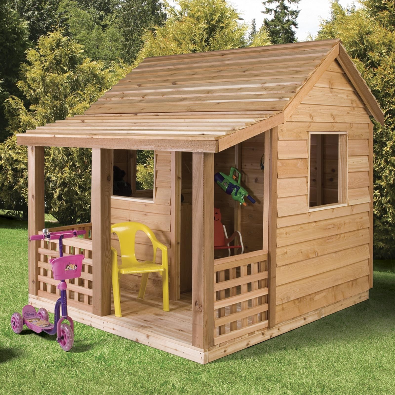 Cedar shed cabin cedar playhouse outdoor playhouses at
