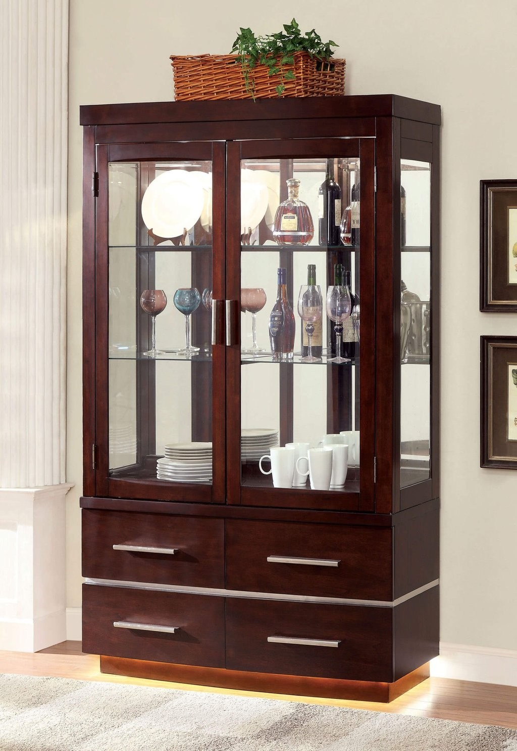 Contemporary Corner Curio Cabinet - Ideas on Foter