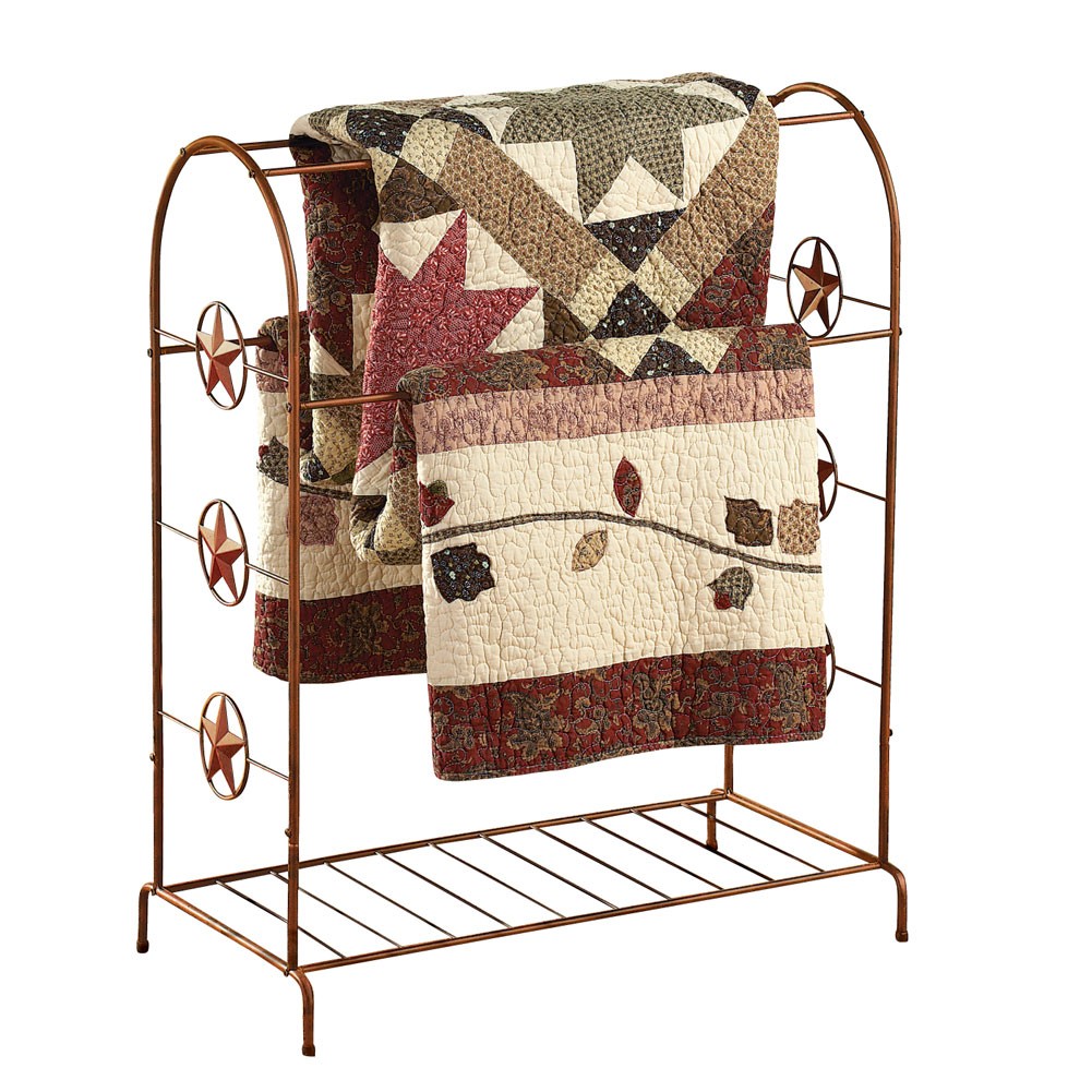 Collections etc country star wrought iron quilt blanket