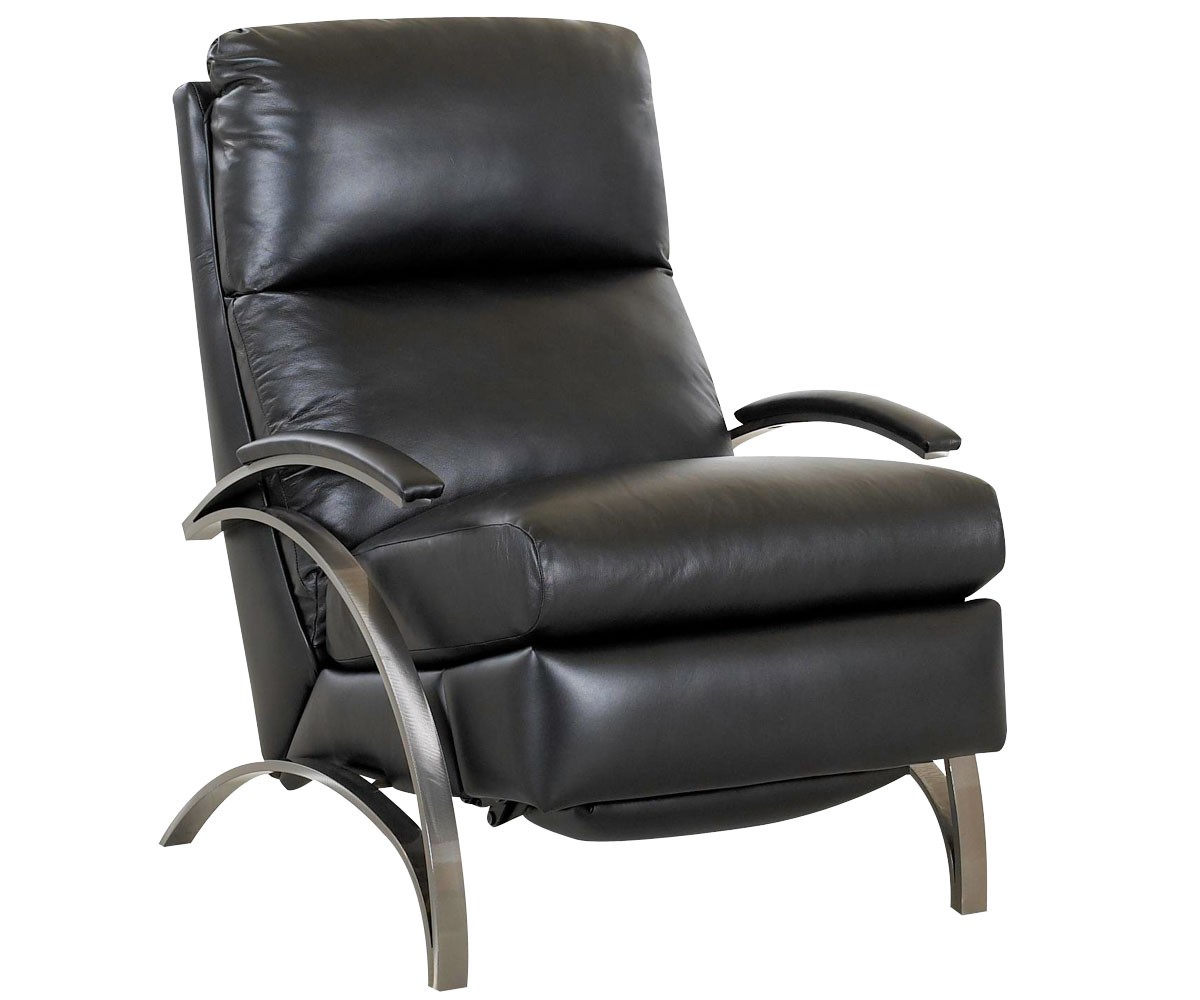 Contemporary european leather recliner chair w steel 1