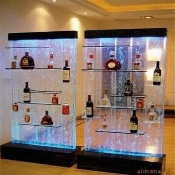 Custom designed modern acrylic wine bottle display cabinet