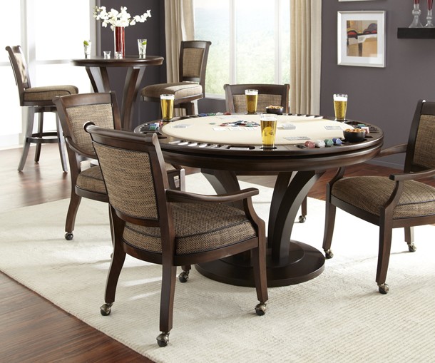 Custom poker dining game tables