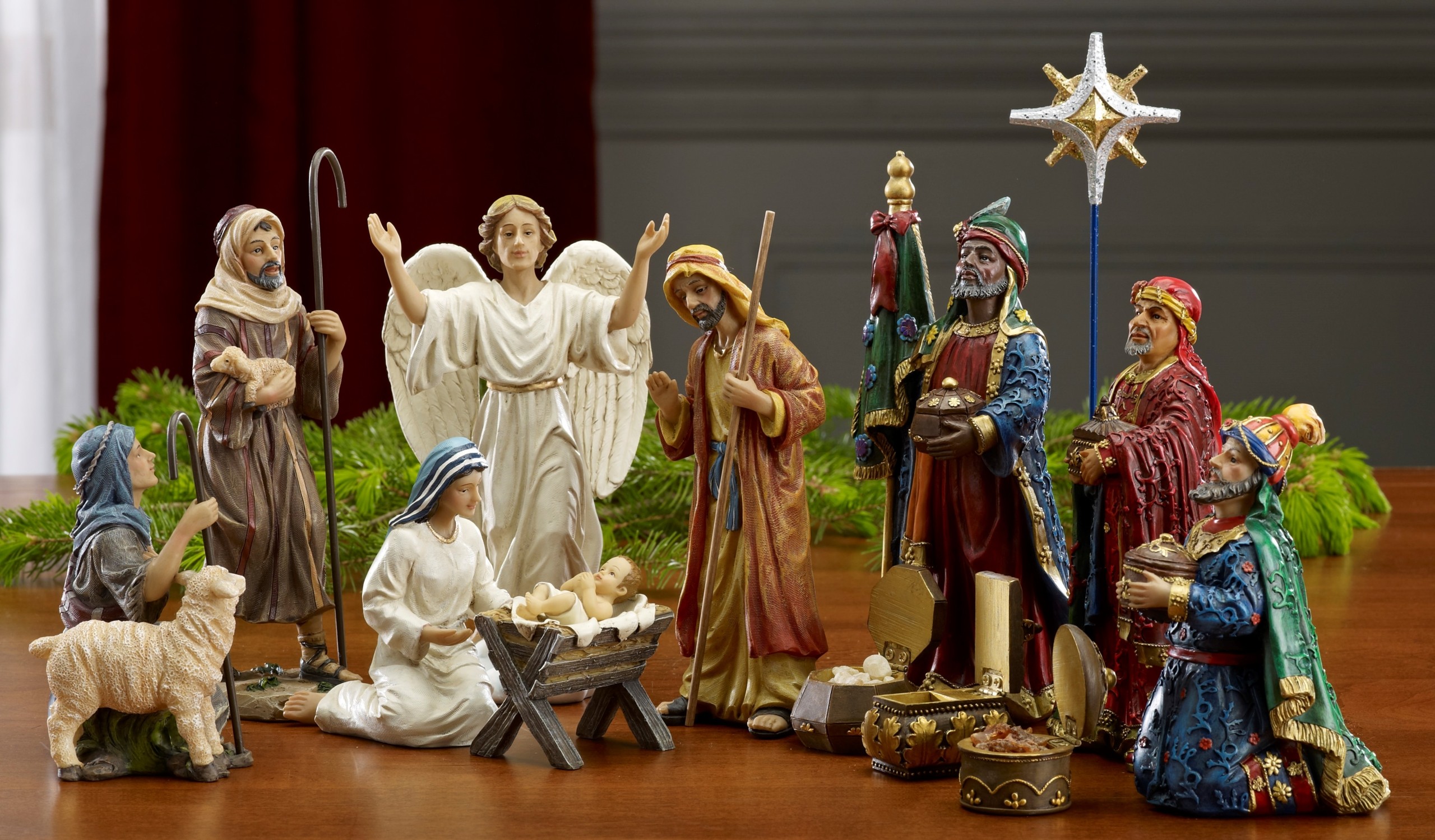 Decor christmas themes nativity sets for exciting home