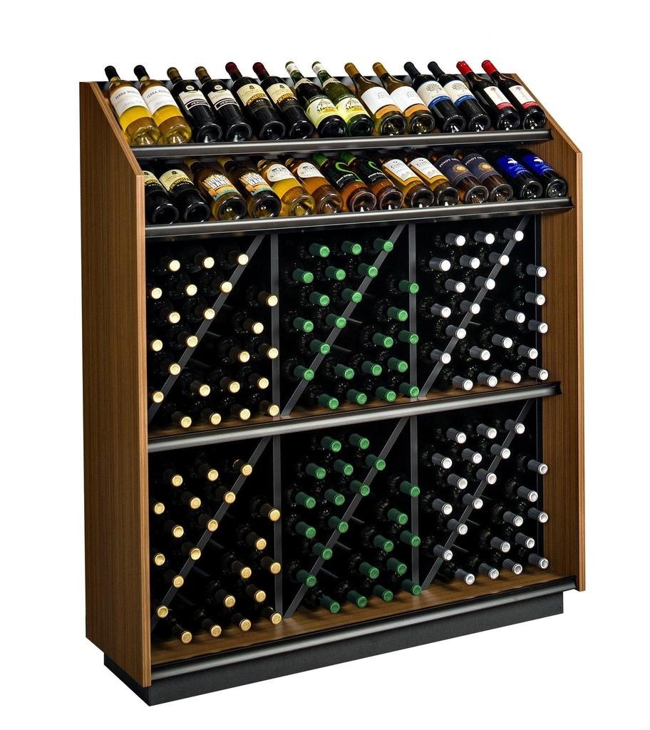 Exclusive wine rack wine aisle display merchandiser for