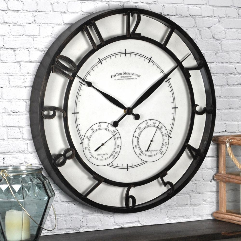 Firstime 18 in round park outdoor wall clock 99647 the