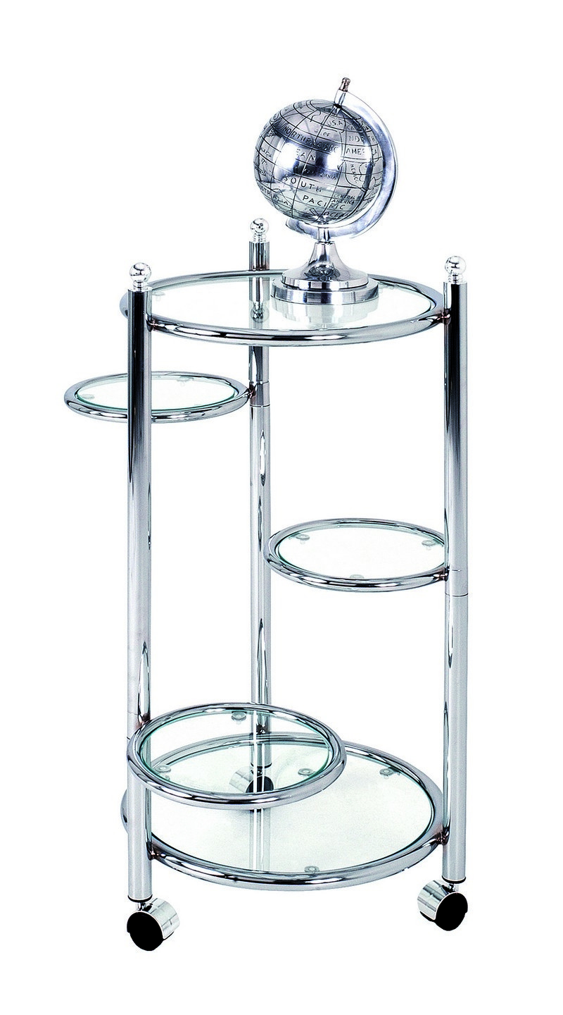 Fleurie glass chrome display table 64254