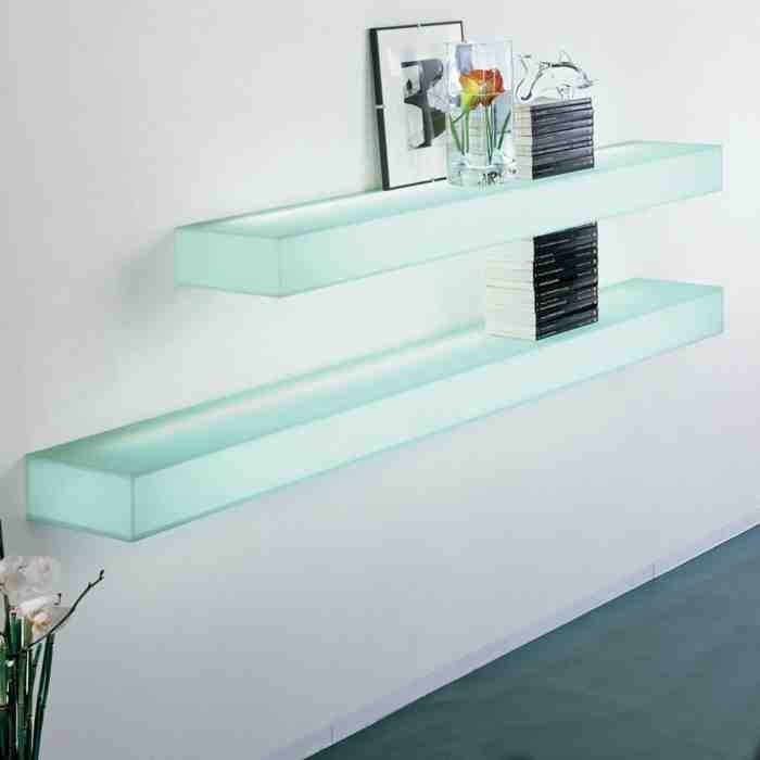 Floating glass shelves wall mount decor ideasdecor ideas