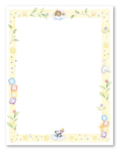 baby shower clip art borders