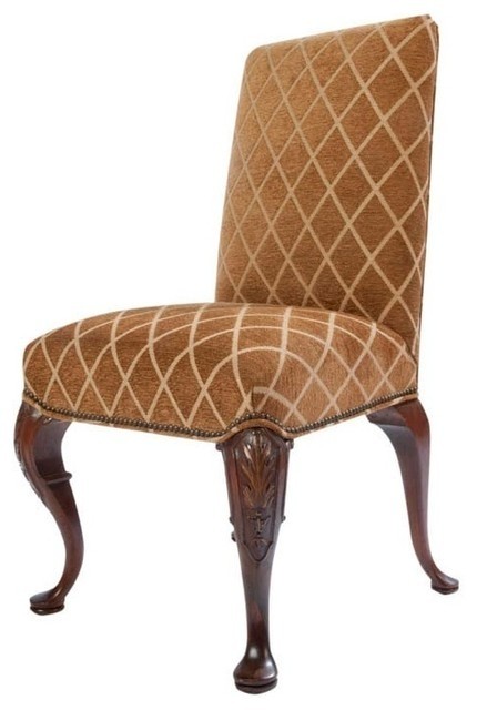 Full upholstered queen anne style side chair traditional