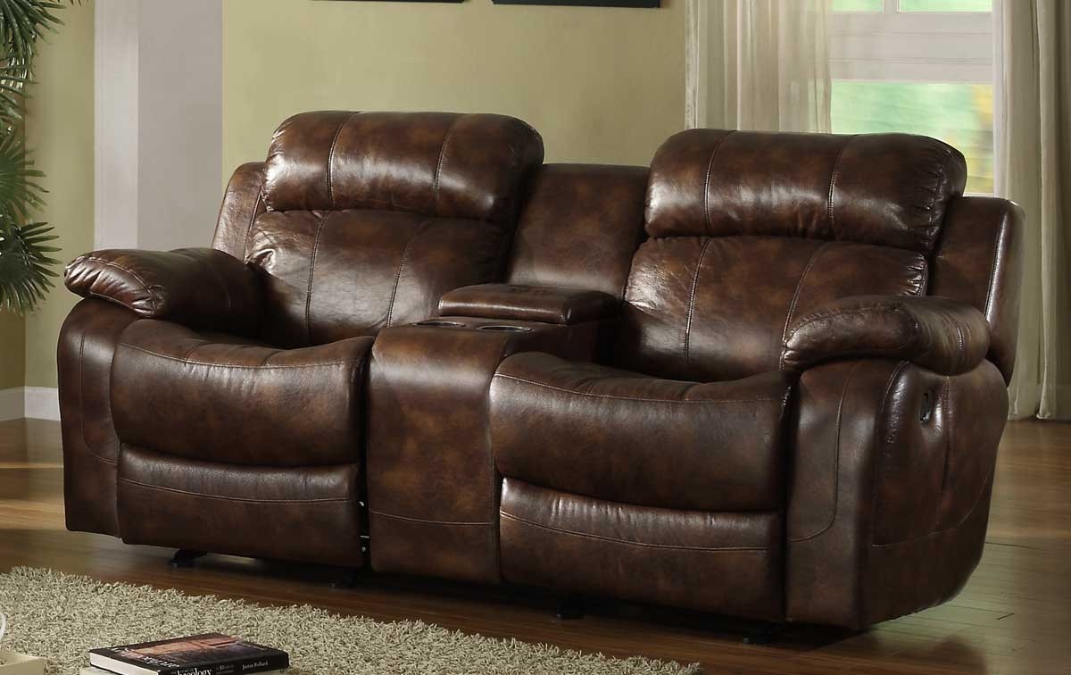Furniture lavish loveseat recliner with console to