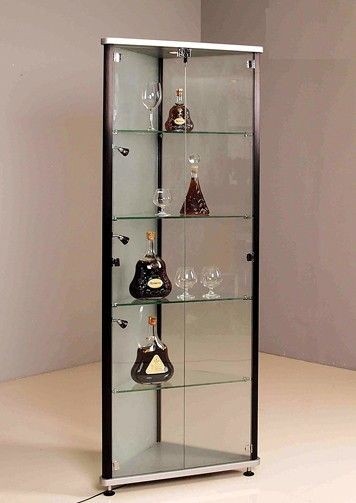 Gabby modern corner curio glass curio cabinets corner
