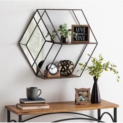 Glass living room wall display shelves youll love in