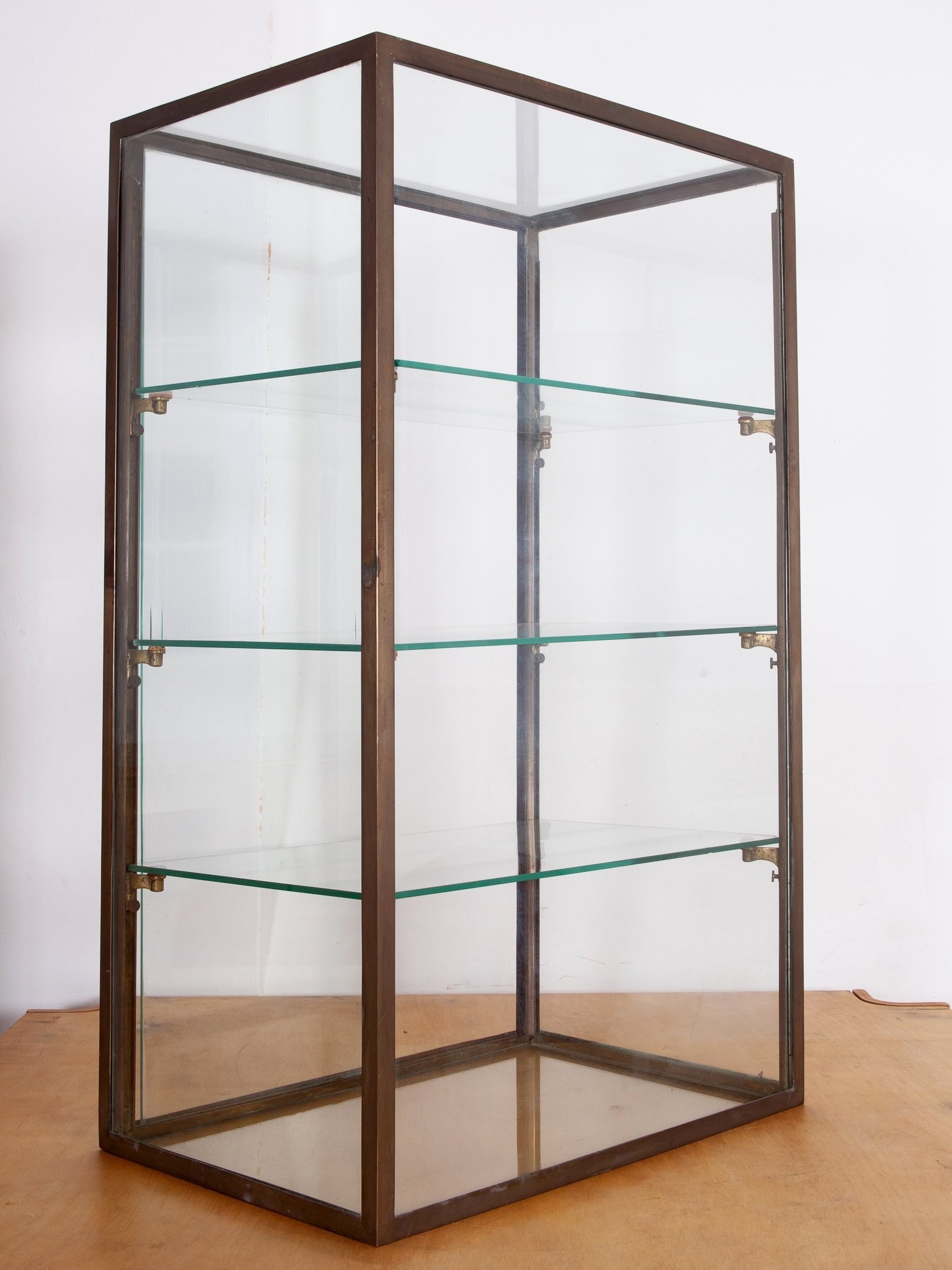 Glazed bronze display cabinet drew pritchard ltd