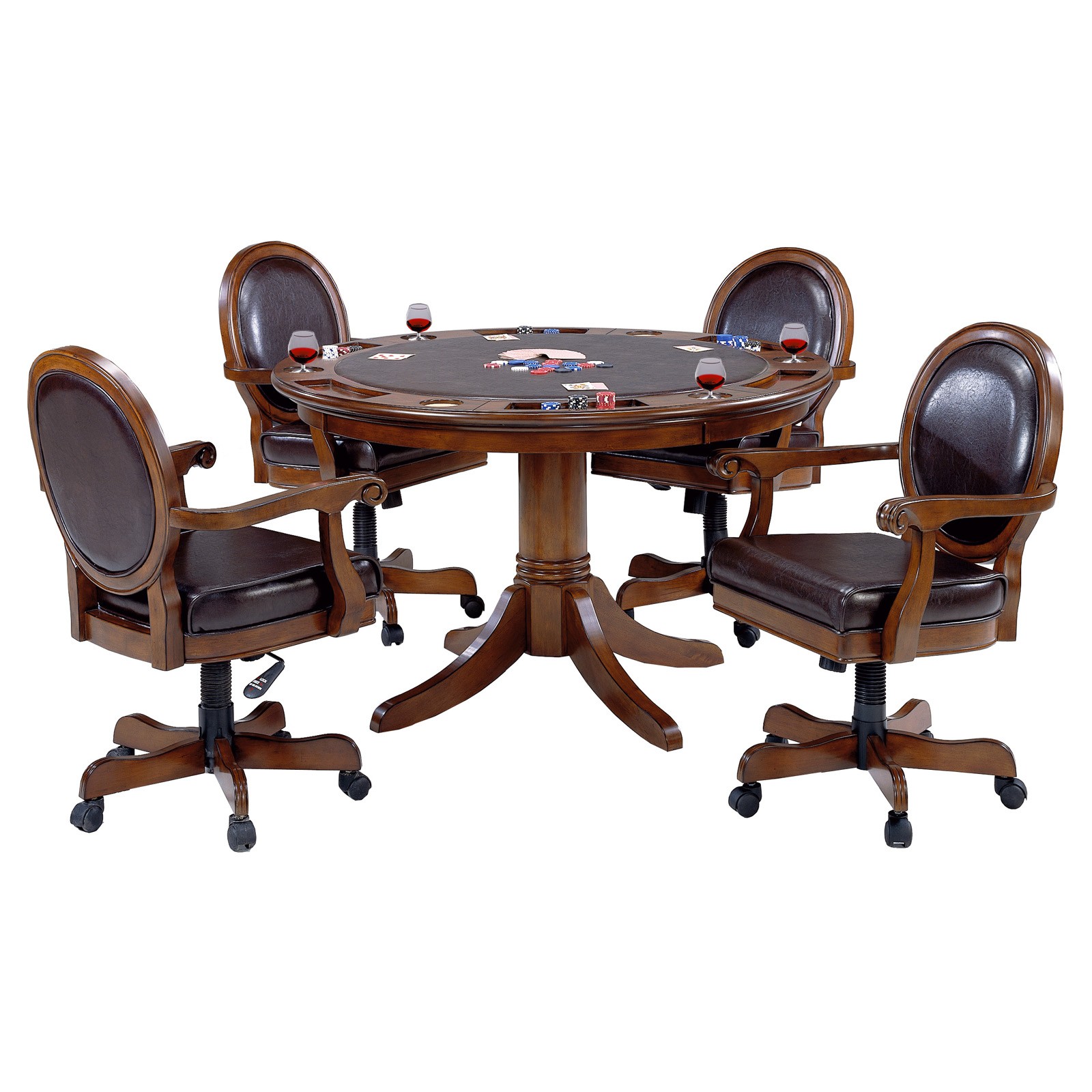 Hillsdale warrington 5 piece game table set poker tables