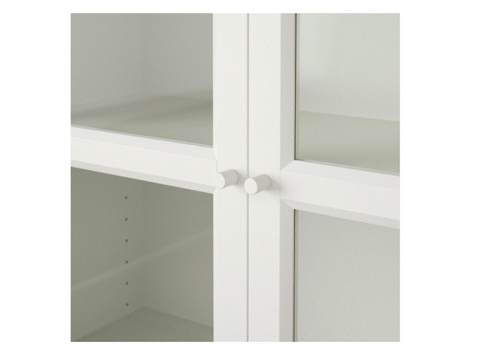 Ikea billy oxberg bookcase with glass doors white in