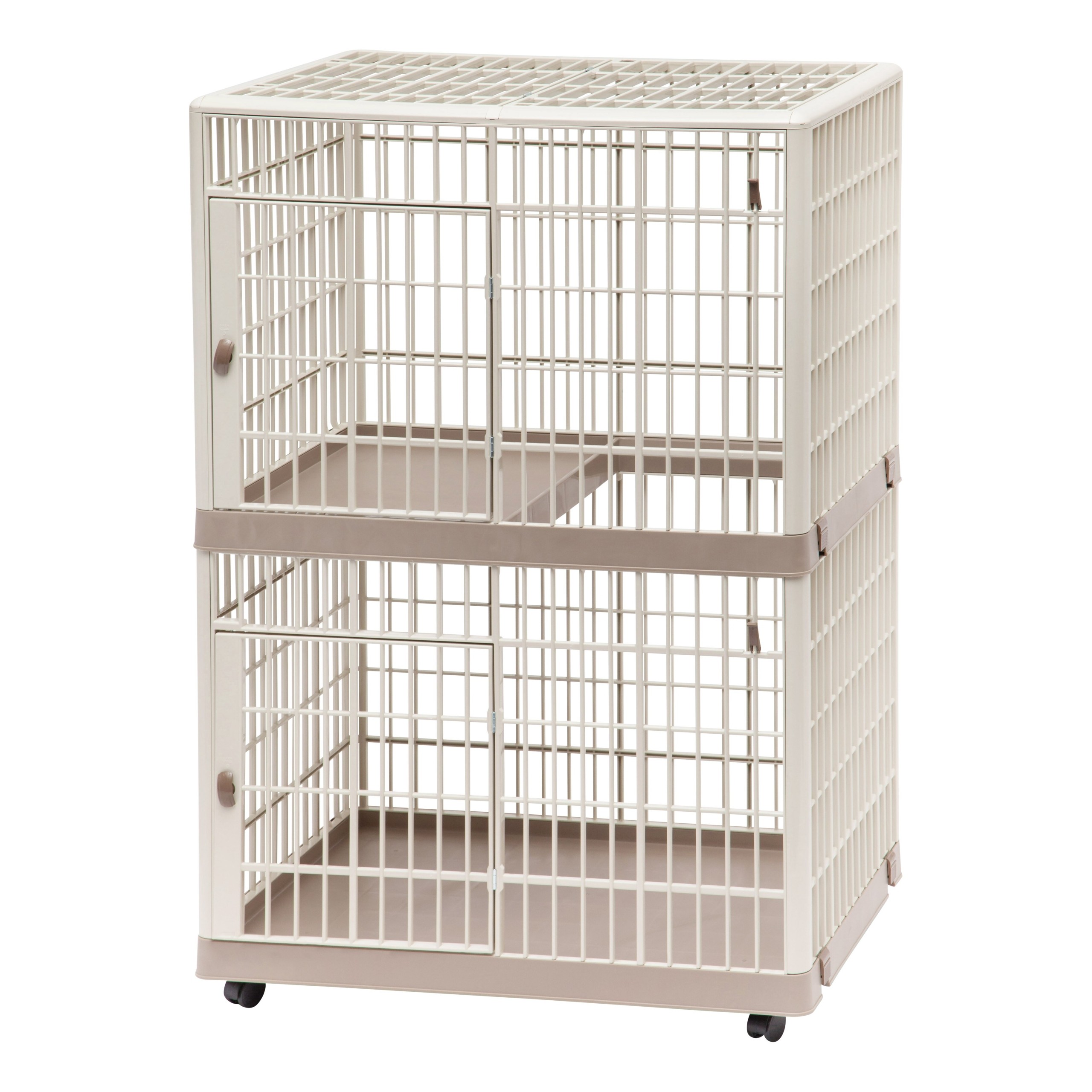 Iris 2 tier cat cage with wheels wayfair