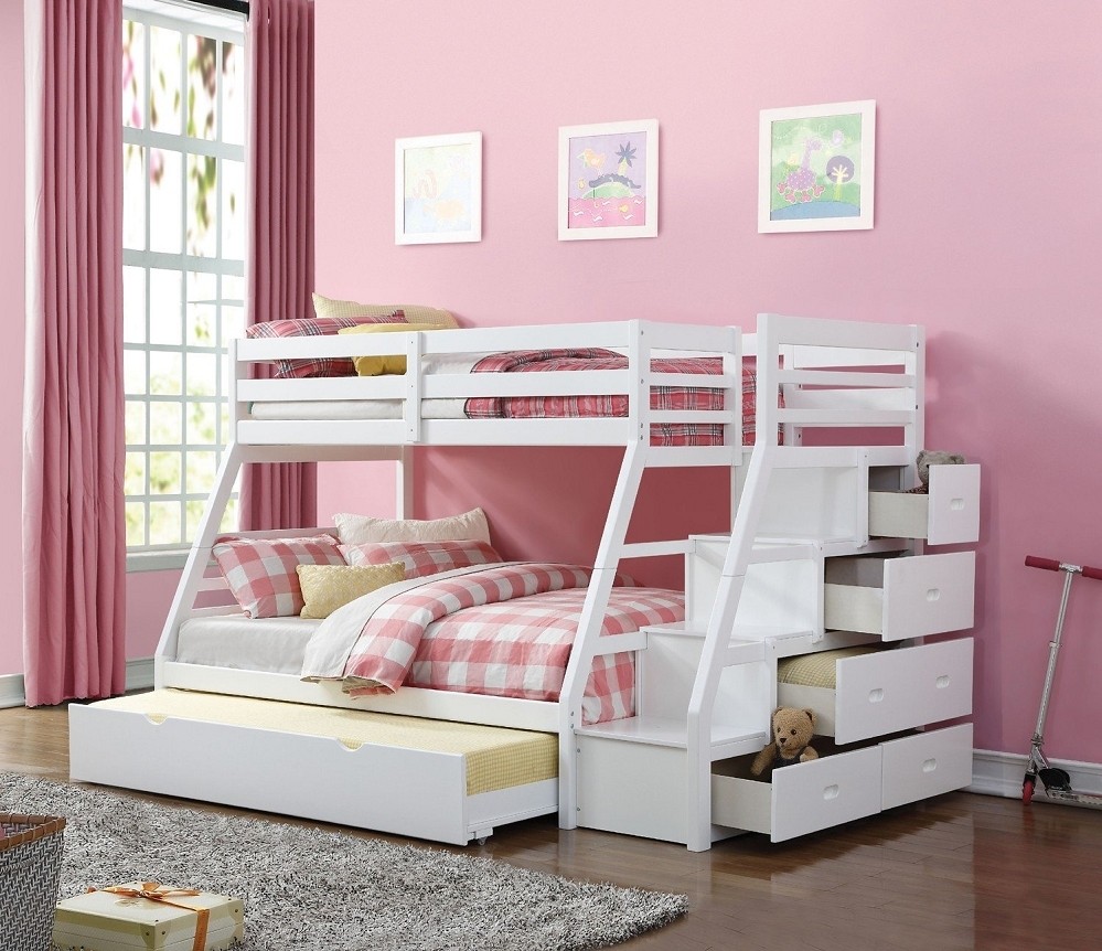 Twin Over Full Bunk Bed With Stairs - Ideas on Foter