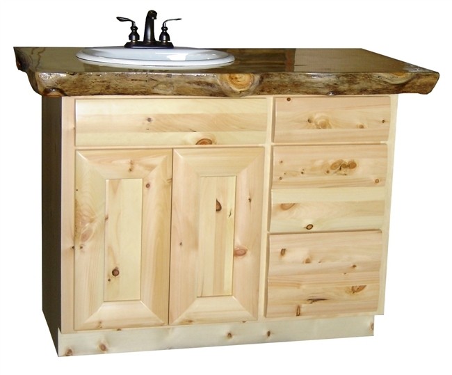 Knotty pine vanity cabinet cabinets matttroy