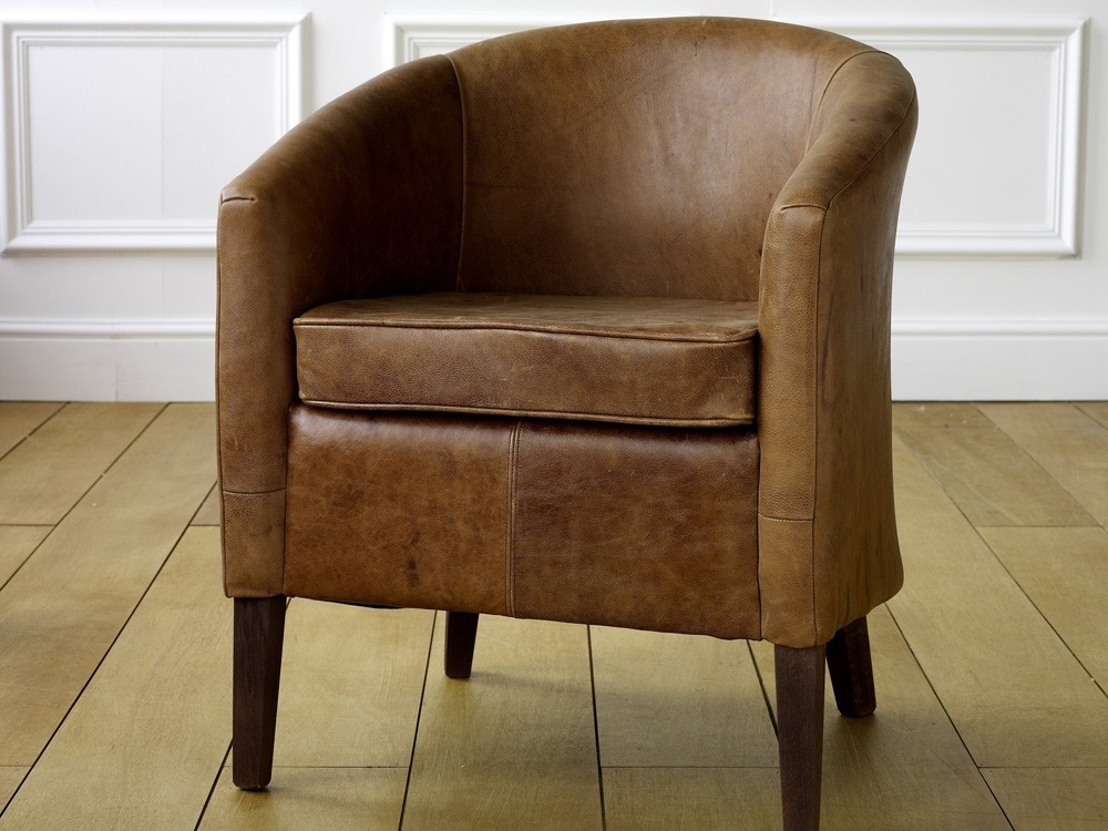 Leather tub chair est leather armchairs