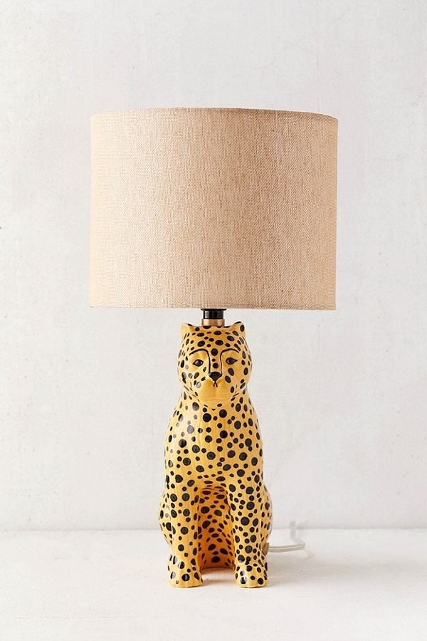 Leopard table lamp fun home decor from urban outfitters