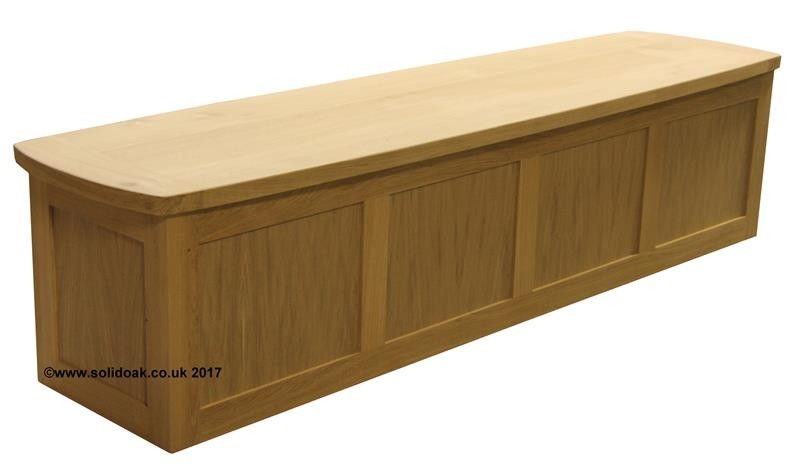 Made to measure solid oak storage bench from solidoak
