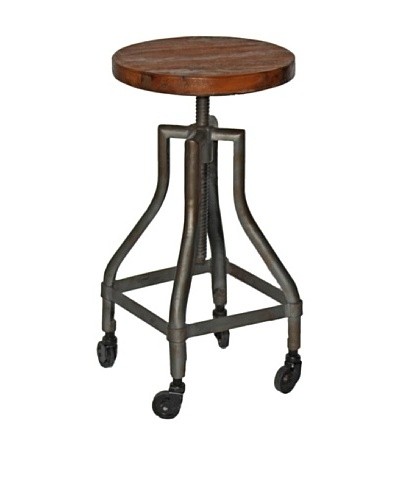 Melange home reevolution revolving bar stool on wheels
