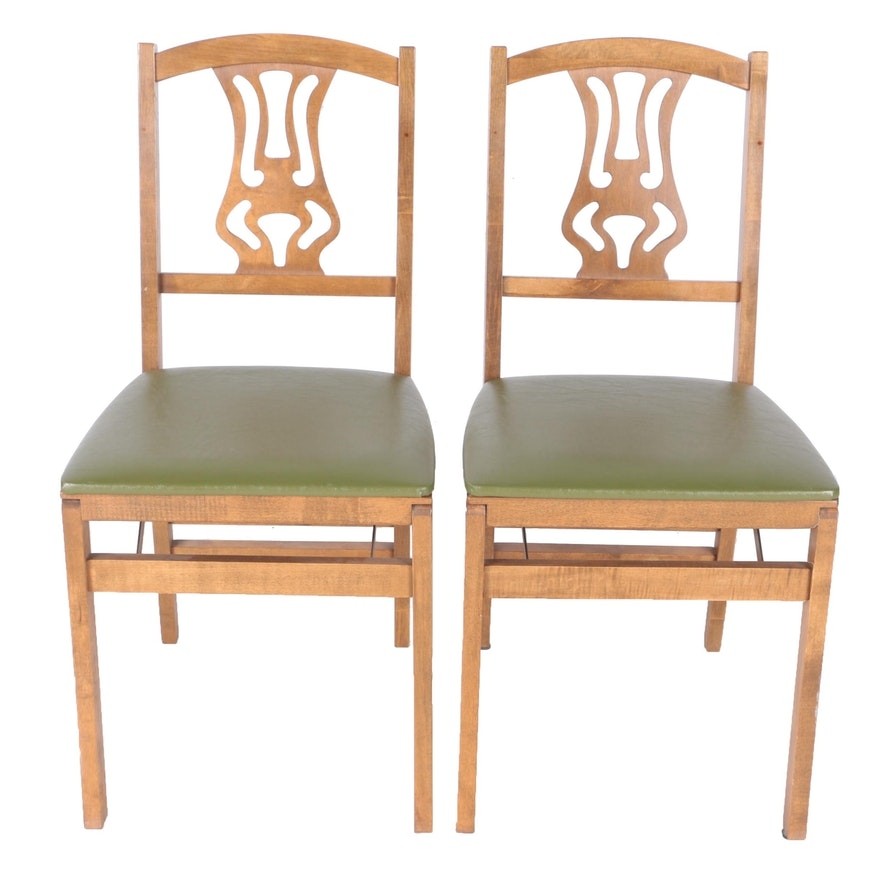 Mid century folding chairs by stakmore ebth