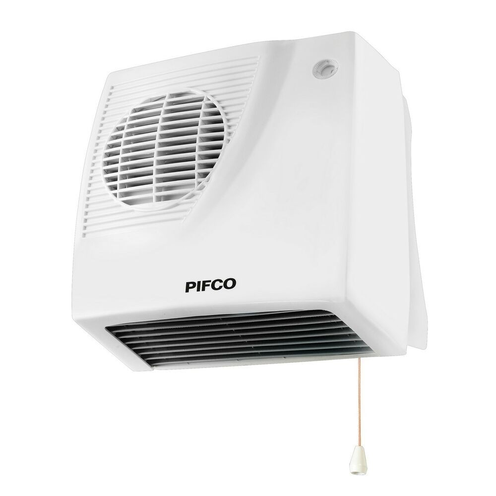 Pifco p44014 1000w 2000w bathroom downflow heater wall