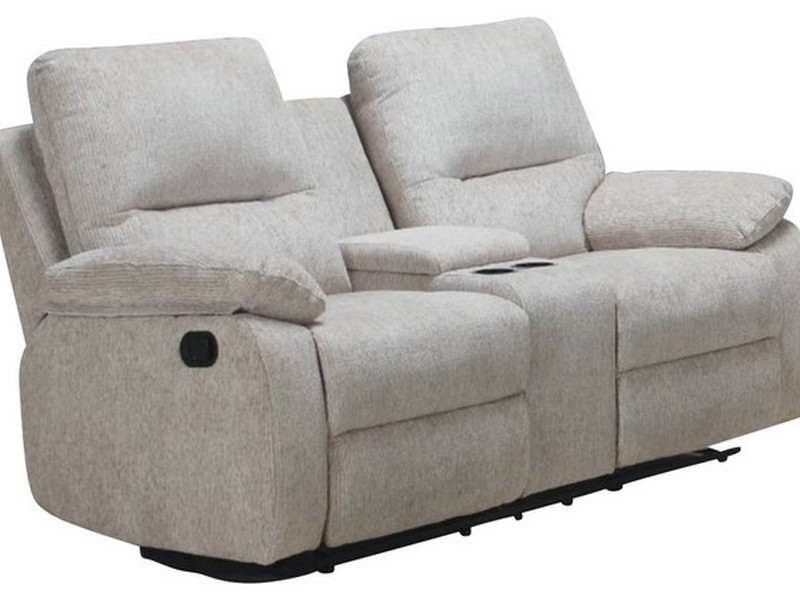 Reclining loveseat with console cup holders home design