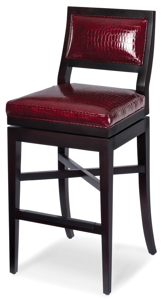 Red patent leather bar stools