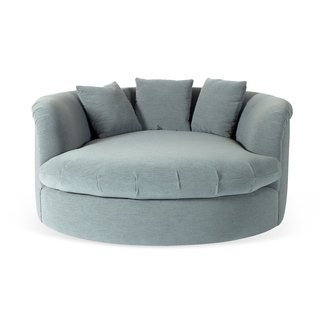 Round lounge sofa green velvet swivel lounge chair vig