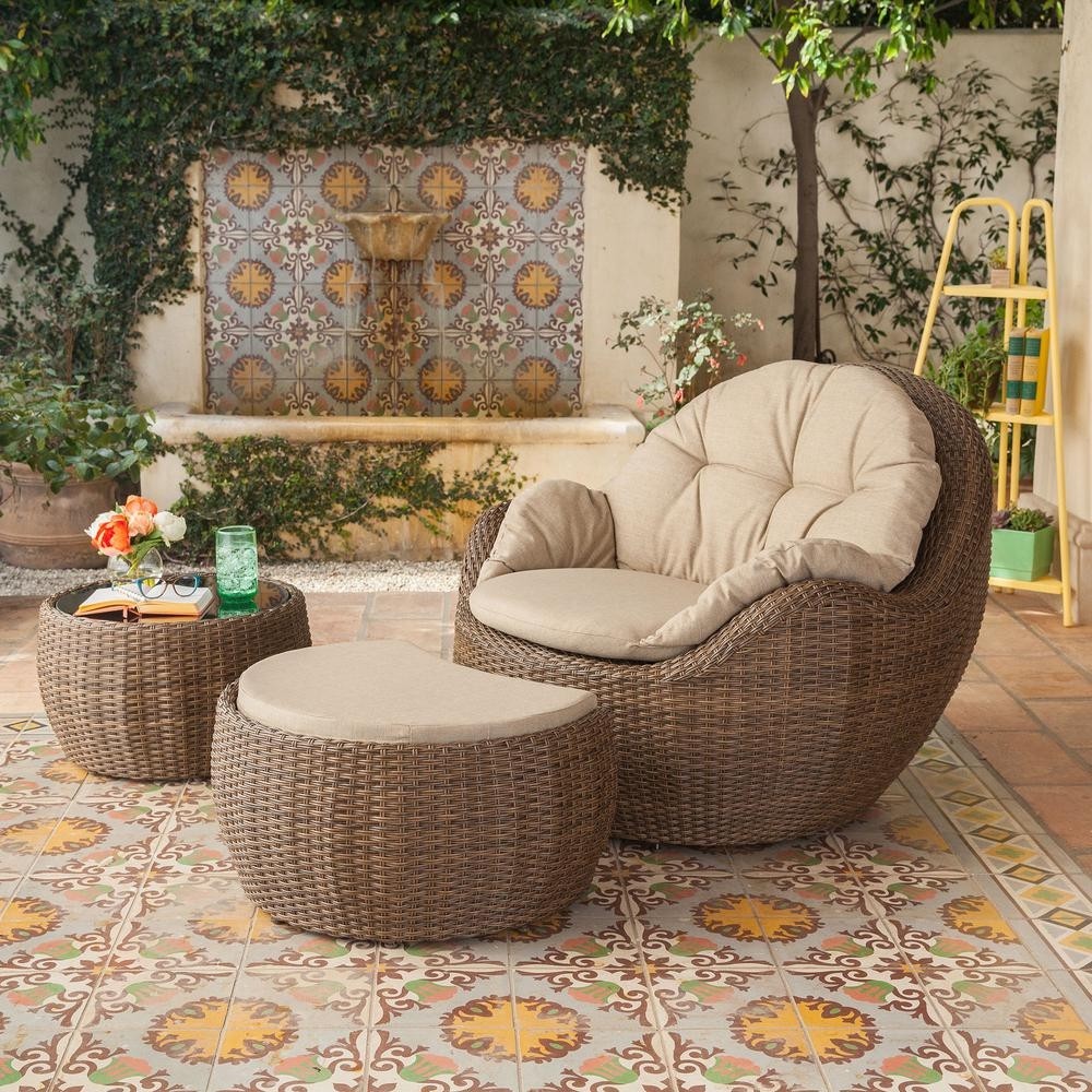 Royal garden greta ottoman 3 piece wicker patio lounge