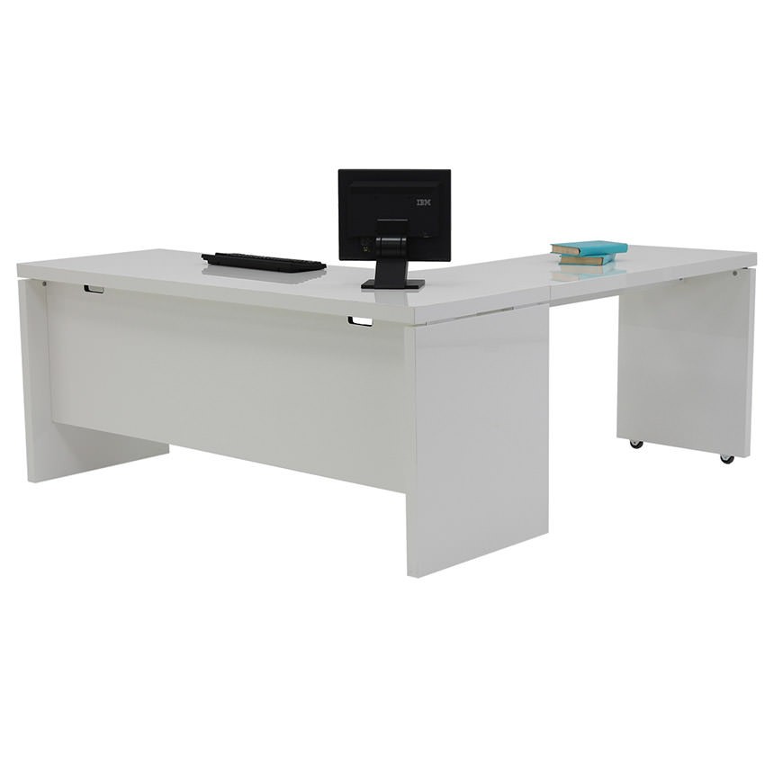 Sedona white l shaped desk made in italy el dorado