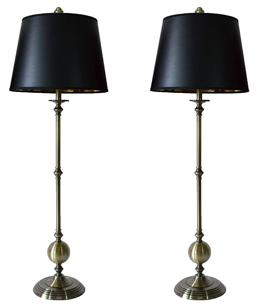 Set of 2 bastille buffet lamps with shades urbanest