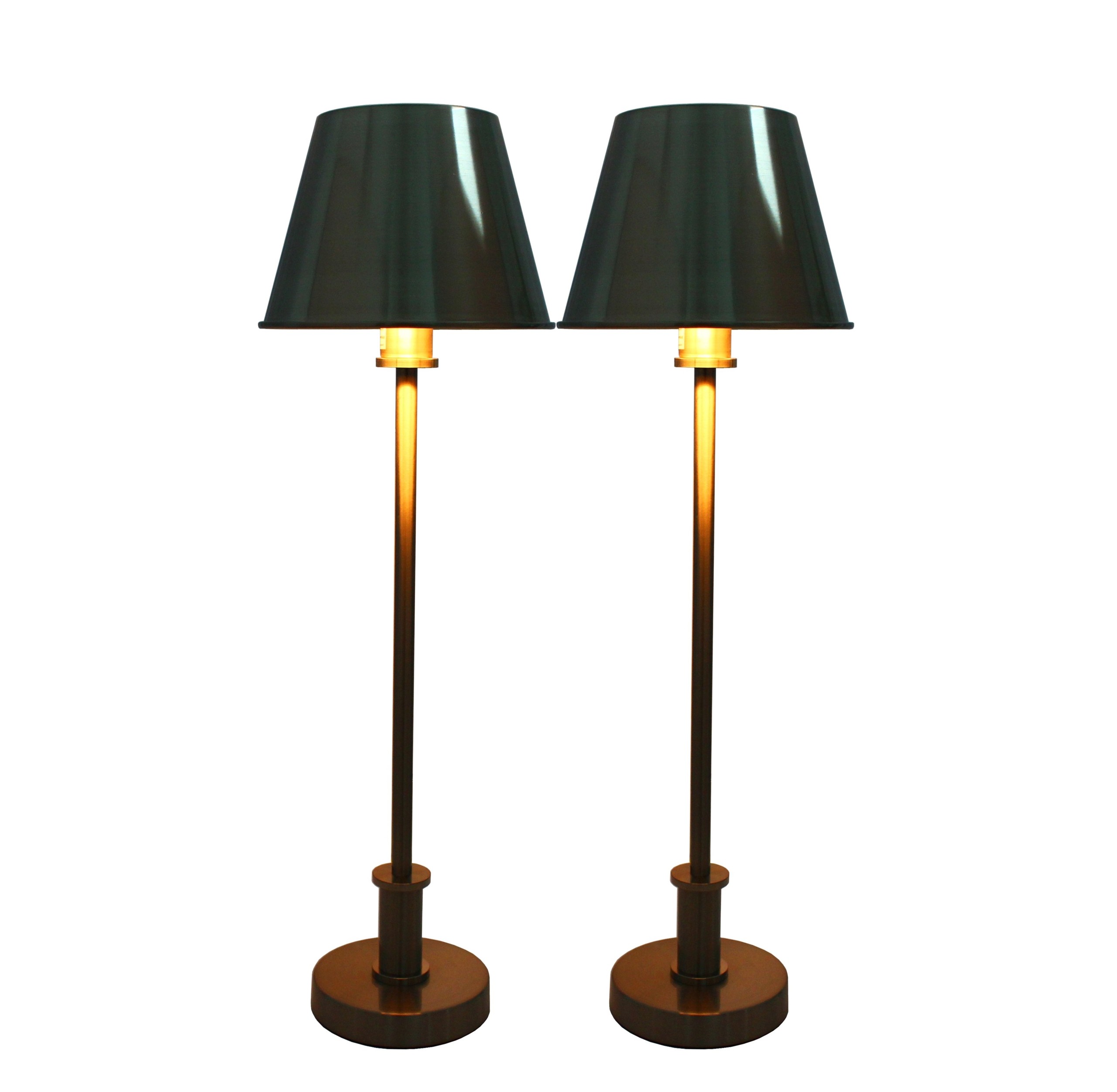 Set of 2 eaton buffet lamps with shades urbanest