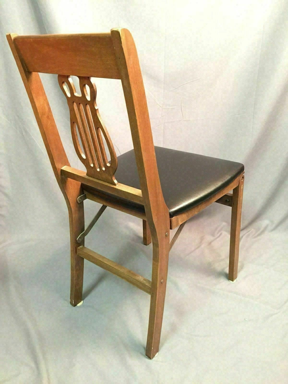 Stakmore Folding Chairs Foter   Stakmore Folding Chair Vintage Wood Seating Made In Usa 