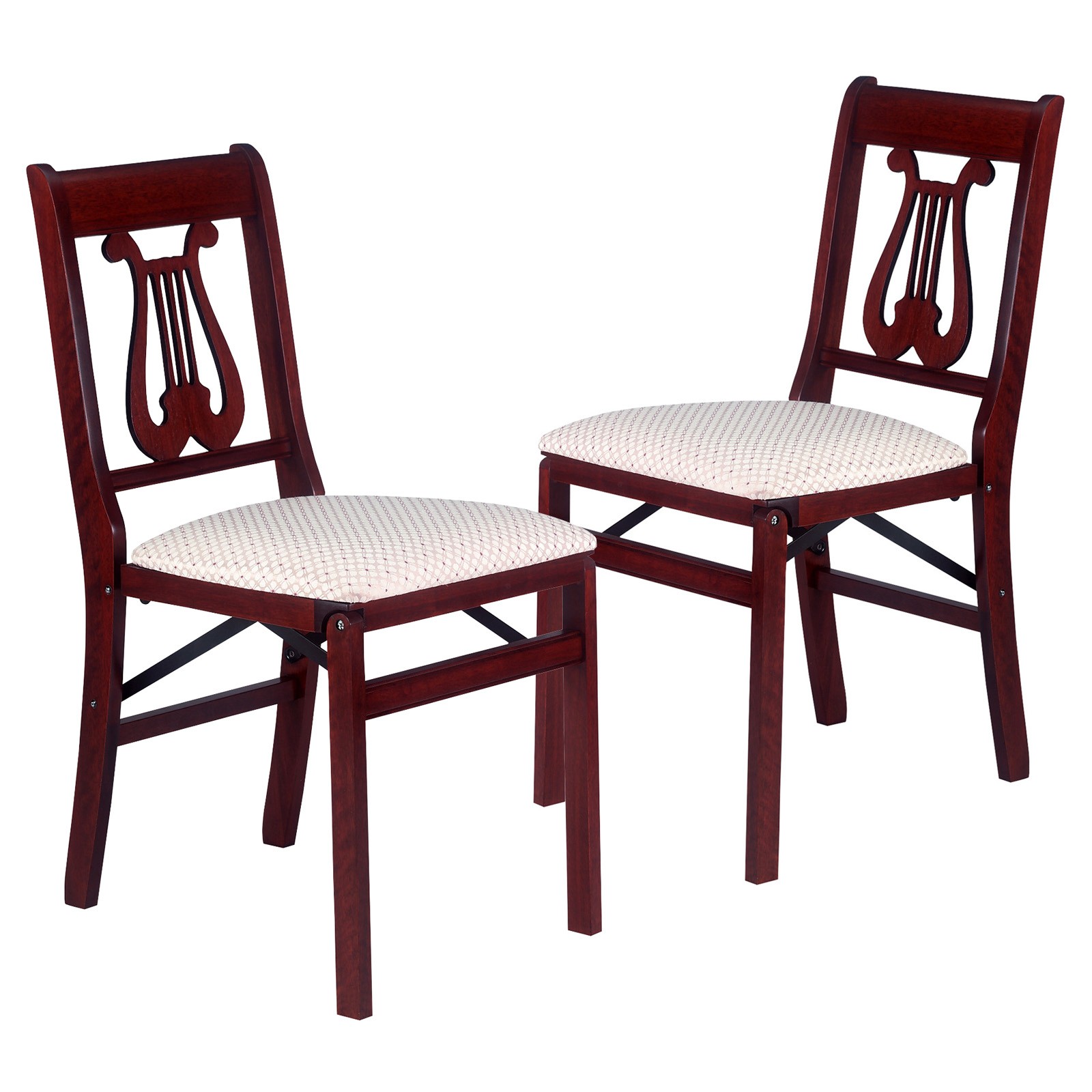 Stakmore music back wood folding chairs set of 2