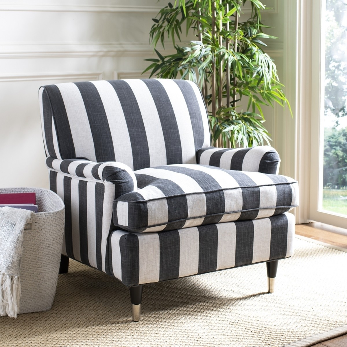 Striped armchair accent chairs