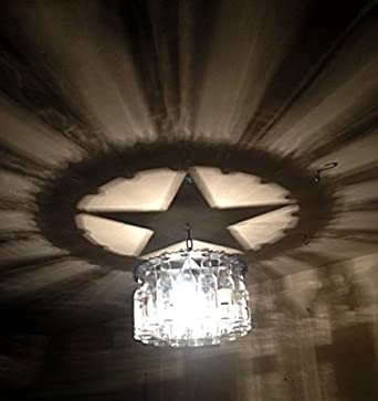 Texas star shadow bottle chandelier 1