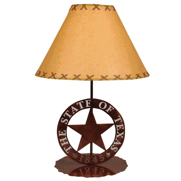 Texas star table lamp
