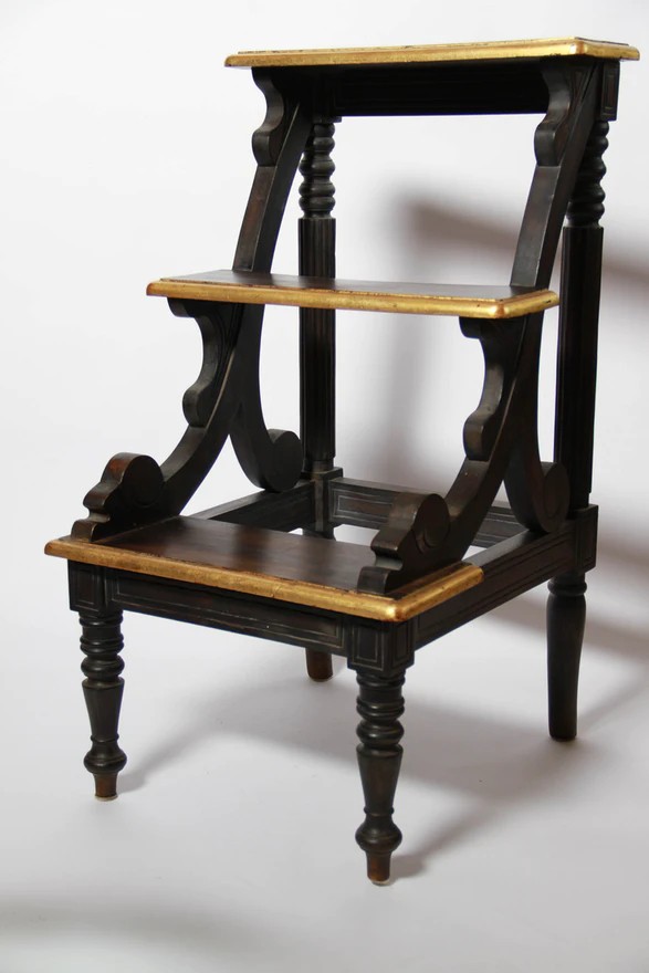 Three tiered ornate decorative step stool step stool