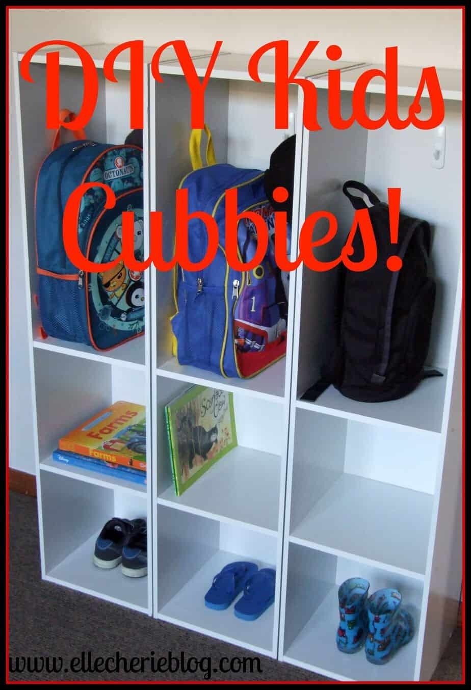 Turn bookshelves into cubbies all by yourself elle cherie