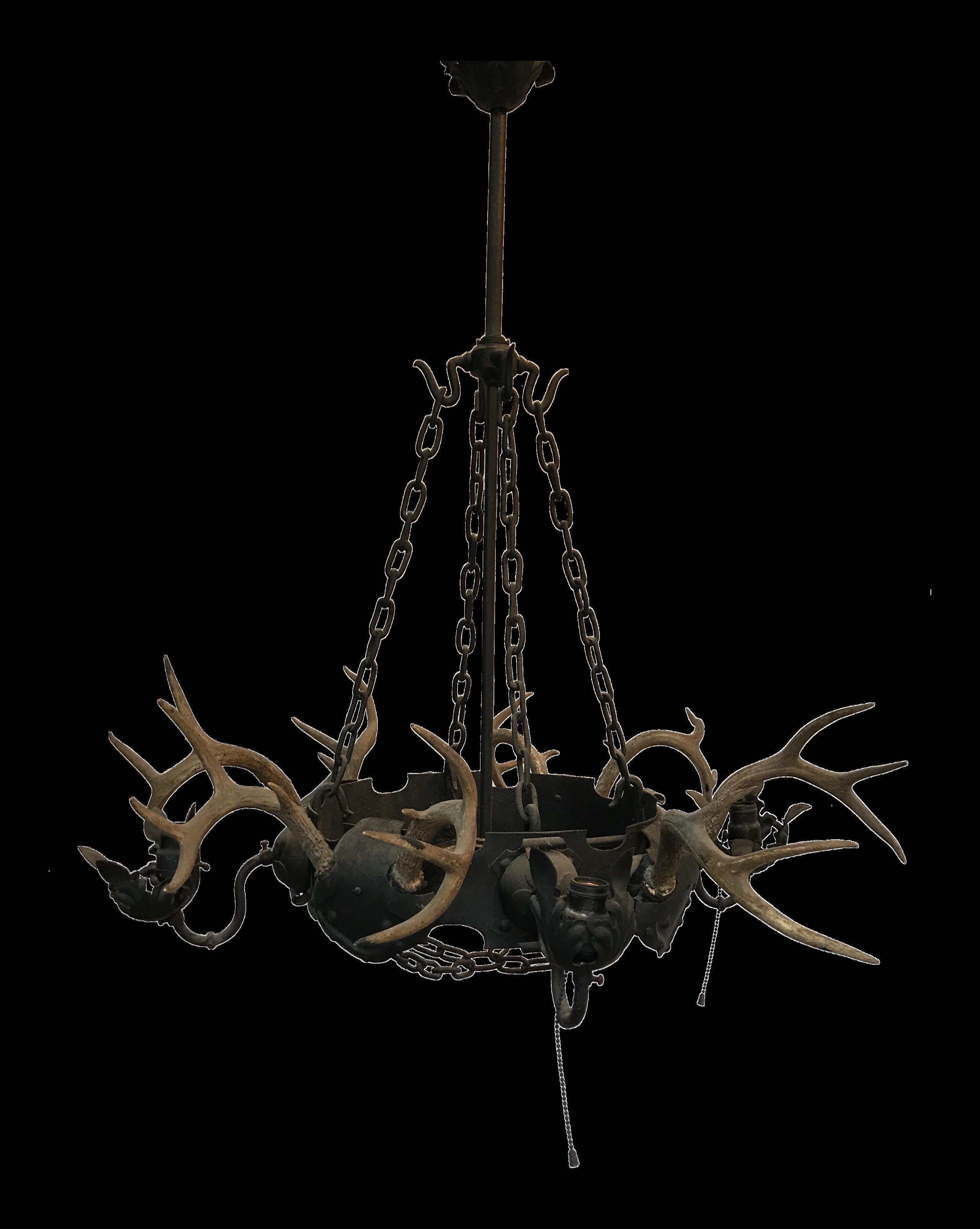 Vintage deer antler medieval chandelier chairish