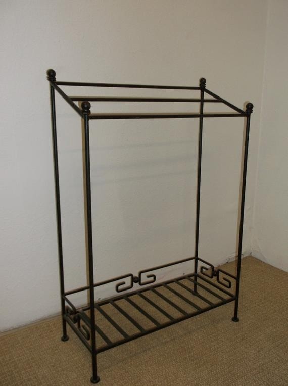 Vintage wrought iron blanket rack antique by vintagespecialty